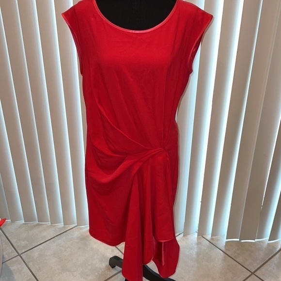 Rachel Rachel Roy Red Draped Dress Size Large - Picture 2 of 5
